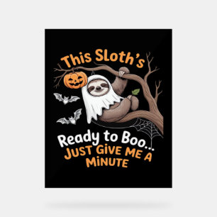 Panneau En Acrylique Sloth Halloween Sloths Cute Bat Vampire Essentiel