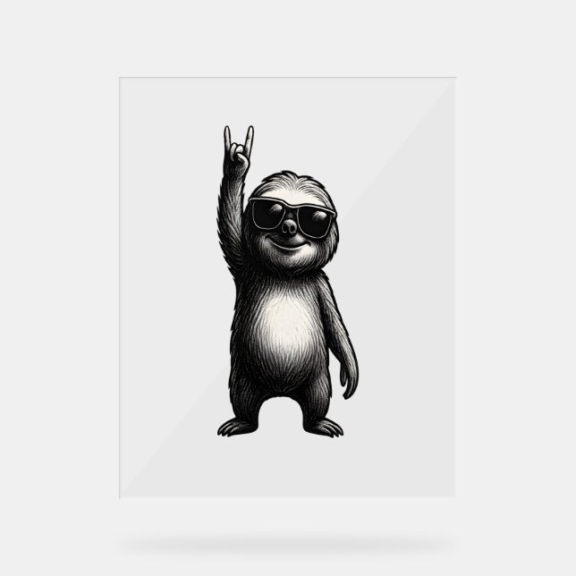 Panneau En Acrylique Sloth Rocking Dance (Recto)