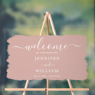 Panneau En Acrylique Soirée de mariage élégant Paint Blush