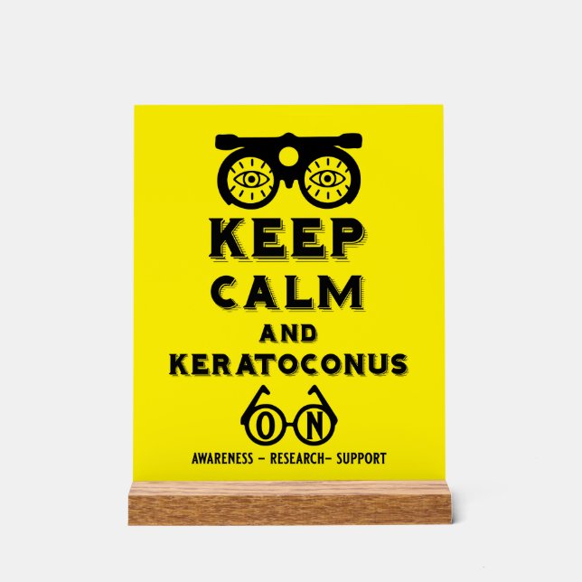 Panneau En Acrylique Soutien Et Sensibilisation À Keratoconus (Recto)