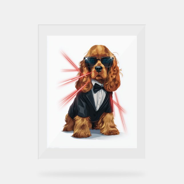 Panneau En Acrylique Spaniel - Agent Secret Chien (Recto)