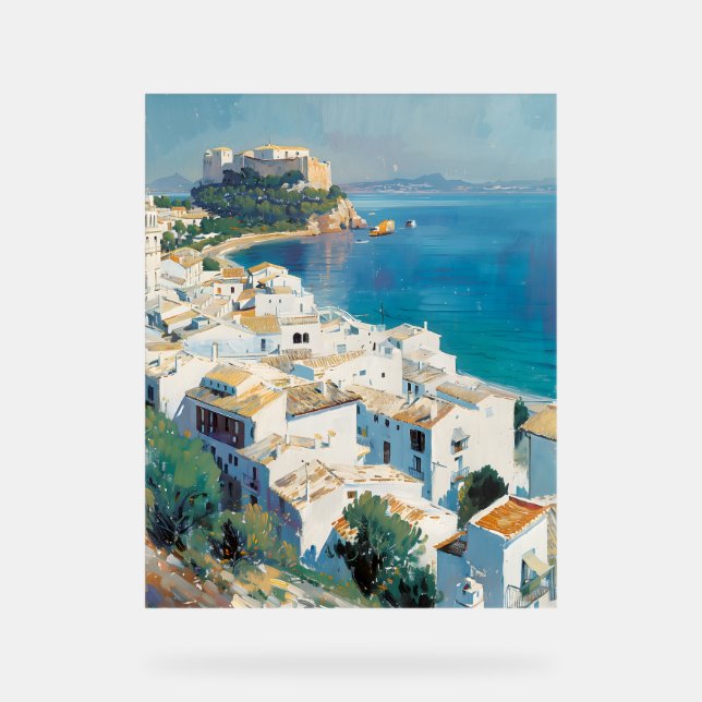 Panneau En Acrylique Spanish coastal town  (Recto)