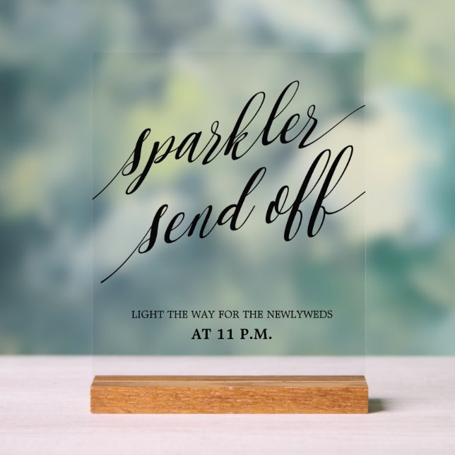 Panneau En Acrylique Sparkler send off Wedding  (Neutre)