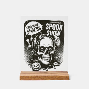 Panneau En Acrylique Spectacle effrayant d'Halloween vintage