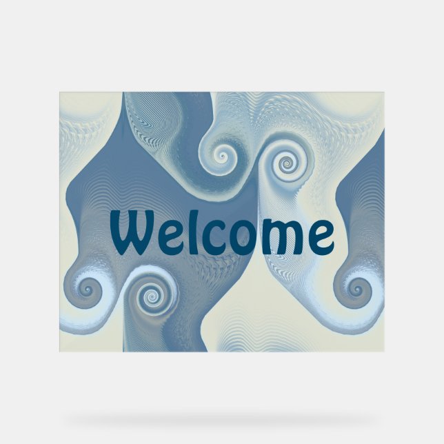 Panneau En Acrylique Spirales Abstraites de l'énergie - motif sans soud (Recto)