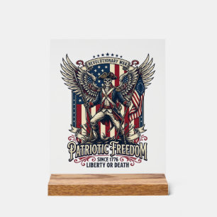 Panneau En Acrylique Squelette de guerre révolutionnaire patriotique so