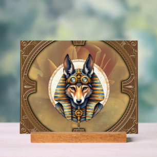 Panneau En Acrylique Steampunk Anubis Fox Portrait