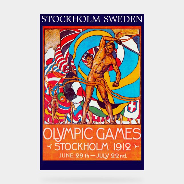 Panneau En Acrylique "Stockholm Olympics' 1912" Acrylic Sign (Recto)