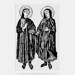 Panneau En Acrylique Sts. Côme et Damien Saints patrons de la santé