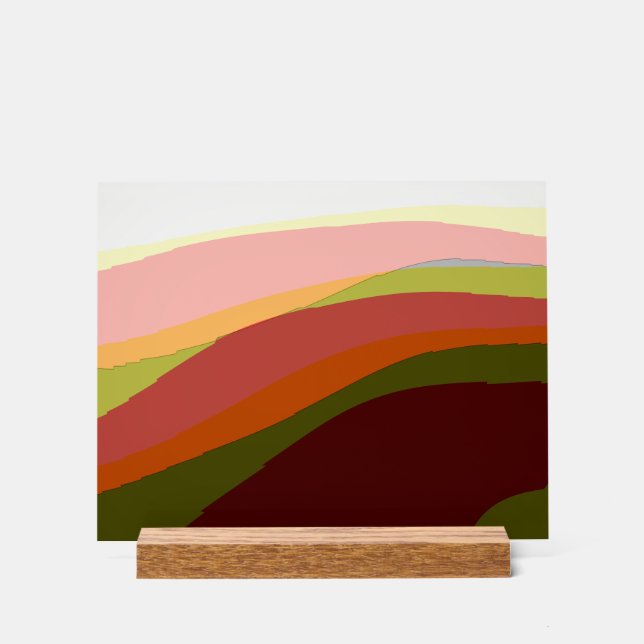 Panneau En Acrylique Sunset Vibes Art Abstrait 206 (Recto)