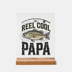 Panneau En Acrylique Super Papa Rétro Design Vector pour la Pêche_1