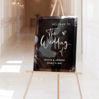 Superposition moderne en noir et blanc | Mariage p
