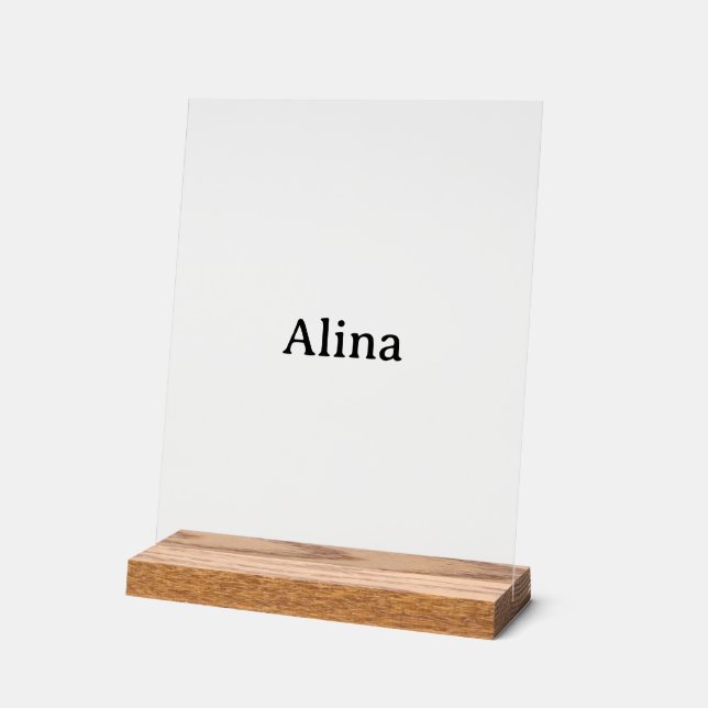 Panneau En Acrylique supprimer le texte ajouter son propre design Bloc  (Angle)
