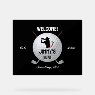 Panneau En Acrylique Symbole acrylique de la barre de golf classique pe