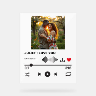 Panneau En Acrylique Symbole acrylique de la chanson d'amour imaginaire