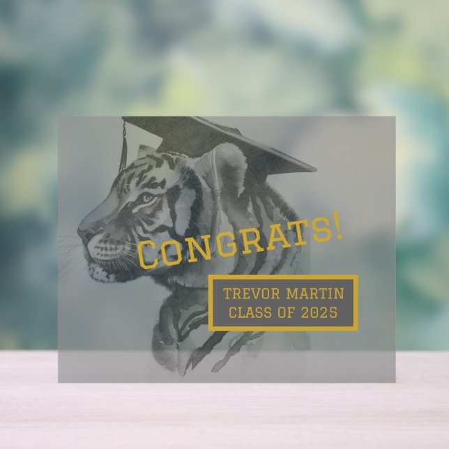 Panneau En Acrylique Symbole acrylique de la fête de graduation (Neutre)