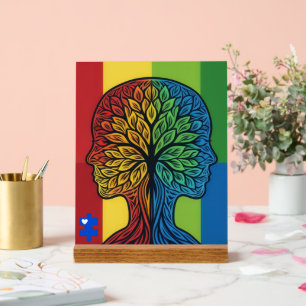 Panneau En Acrylique Symbole acrylique de l'autisme