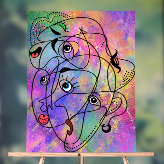 Panneau En Acrylique Symbole acrylique de l'humeur Abstraite (Neutre)