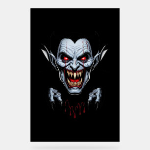 Panneau En Acrylique Symbole acrylique Eerie Vampire Face
