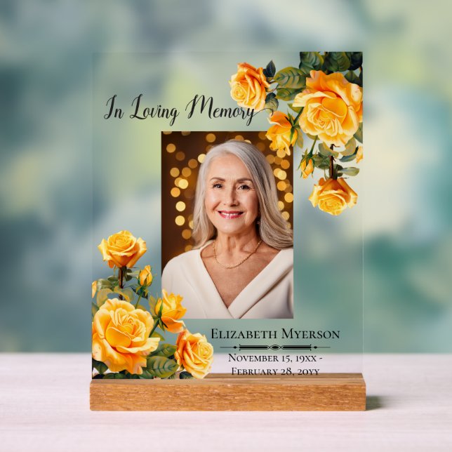 Panneau En Acrylique Symbole acrylique en mémoire d'amour (Neutre)