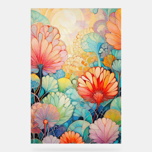 Panneau En Acrylique Symbole acrylique Flora 5 Floral Pastel
