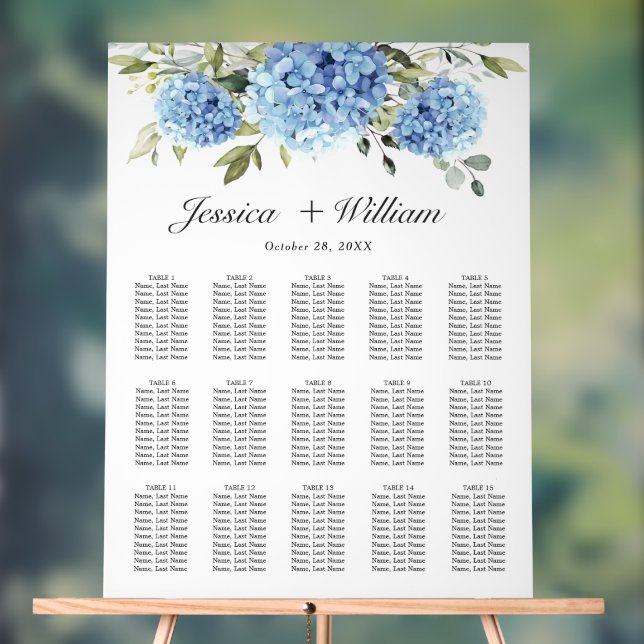 Panneau En Acrylique Symbole acrylique Hydrangea 15 Tables SEATING CHAR (Neutre)
