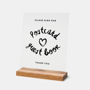 Panneau En Acrylique Symbole acrylique Mariage de carte postale