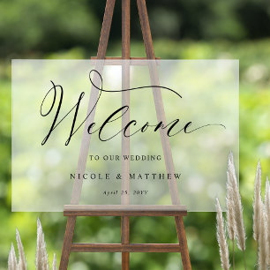 Panneau En Acrylique Symbole acrylique Mariage élégant style givré
