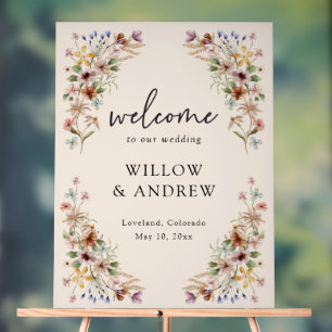 Panneau En Acrylique Symbole acrylique Tan Vintage Boho Wildflower