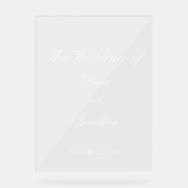 Panneau En Acrylique Symbole acryliqueMariage magnifique (Recto)