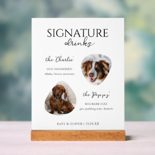 Panneau En Acrylique Symbole de chien Signet de boisson Acrylique Impri