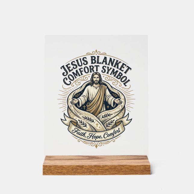 Panneau En Acrylique Symbole de confort de couverture Jésus Confort de  (Recto)