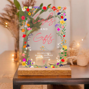 Panneau En Acrylique Symbole de naissance de boho de fleurs sauvages vi
