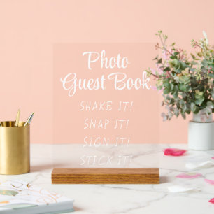 Panneau En Acrylique Symbole du livre d'or Photo Simple Modern Cute