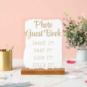Panneau En Acrylique Symbole du livre d'or Photo Simple Modern Cute