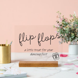 Panneau En Acrylique Symbole du panier des tongs mignons