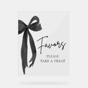 Panneau En Acrylique Symbole moderne Black Bow Graduation Party Faveurs