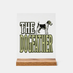 Panneau En Acrylique T-shirt avec gravure vintage Terrier Dog Father_