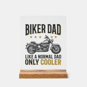 Panneau En Acrylique T-shirt citation moto vintage Biker Papa_1