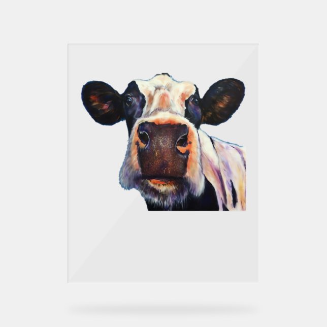 Panneau En Acrylique T-shirt classique de la vache sainte (Recto)
