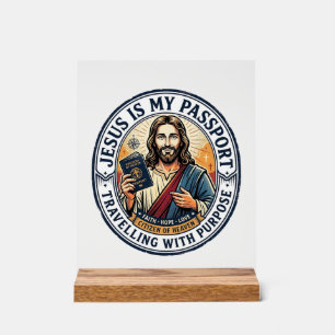 Panneau En Acrylique T-shirt de missions mondiales missionnaire Jésus c