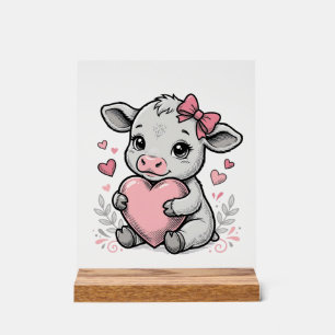 Panneau En Acrylique T-shirt design avec gravure vintage de coeur de bé