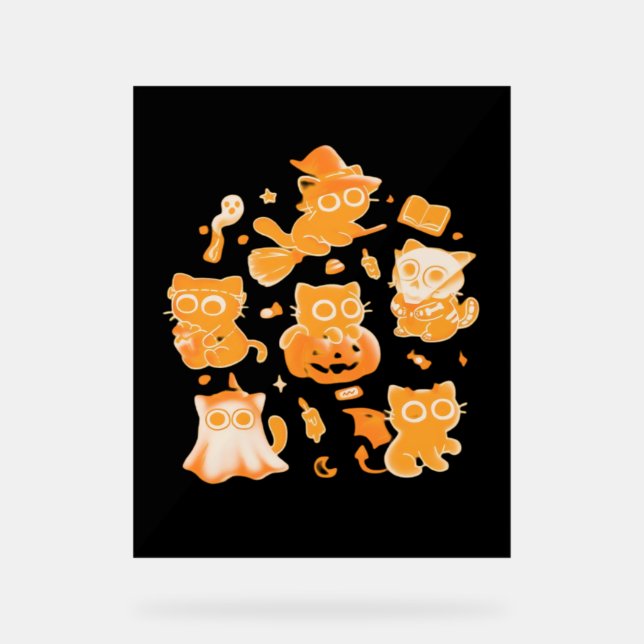 Panneau En Acrylique T-shirt éffrayant Kittens classique (Recto)