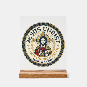 Panneau En Acrylique T-Shirt Jésus Pères du Désert Ancien Chrétien Ins