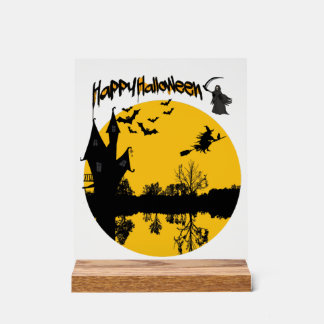 Panneau En Acrylique t-shirt joyeux halloween