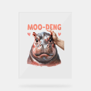 Panneau En Acrylique T-shirt mignon Moo Deng