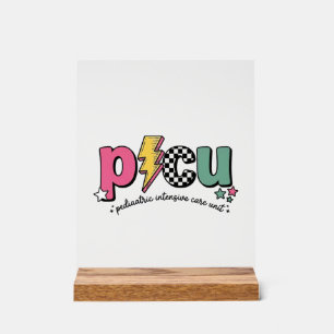 Panneau En Acrylique T-shirt pour infirmière de l'unité de soins intens