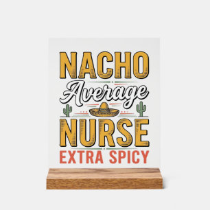 Panneau En Acrylique T-shirt vintage Nacho Infirmière Moyenne Extra Épi