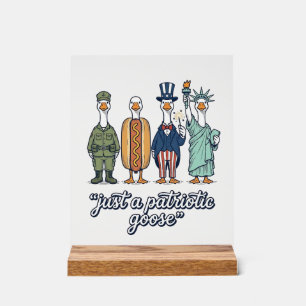 Panneau En Acrylique T-shirt vintage vector à alignement d'oie patrioti