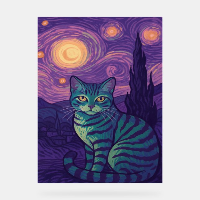 Panneau En Acrylique tabby cat (Recto)